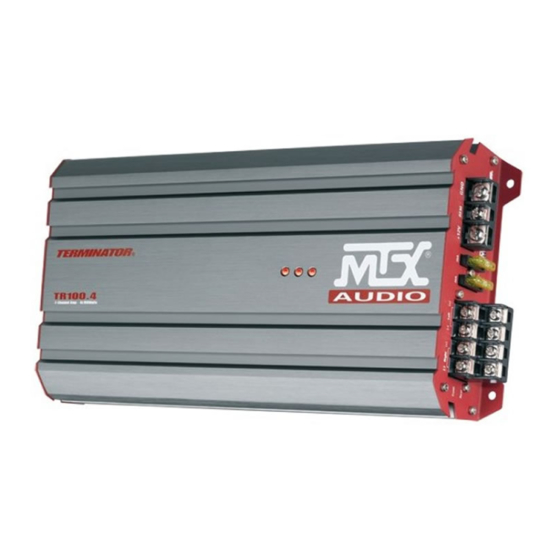 MTX Audio TERMINATOR TR100.4 Manual Del Propietário
