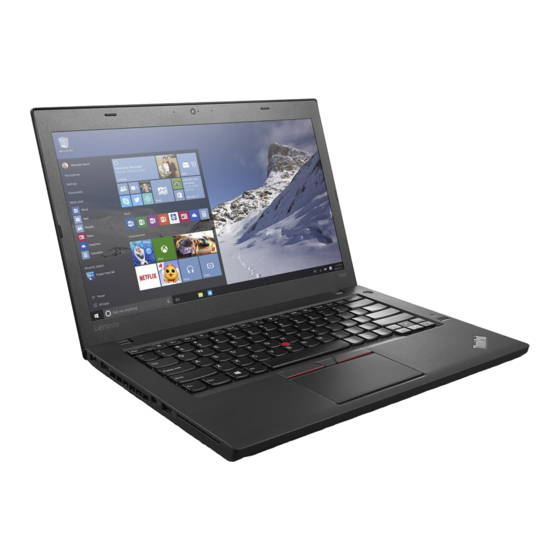 Lenovo ThinkPad T460 Guia Del Usuario