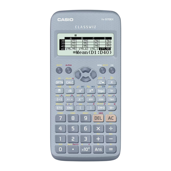 Casio fx-570EX Manuales