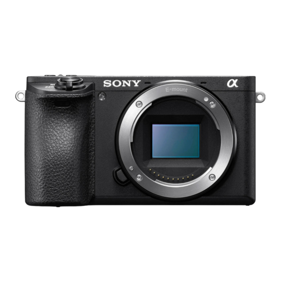 Sony a 6500 Manual De Instrucciones