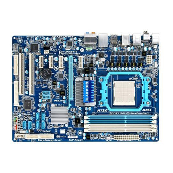 Gigabyte GA-770T-USB3 Manual De Usuario