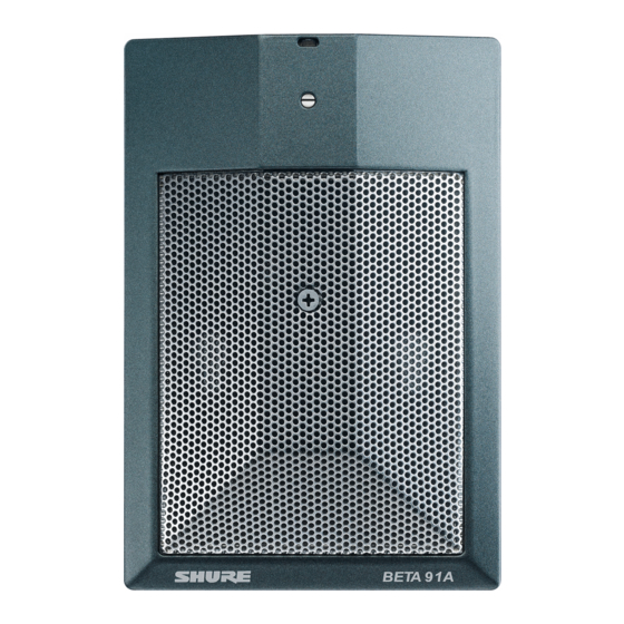 Shure BETA91A Guia Del Usuario