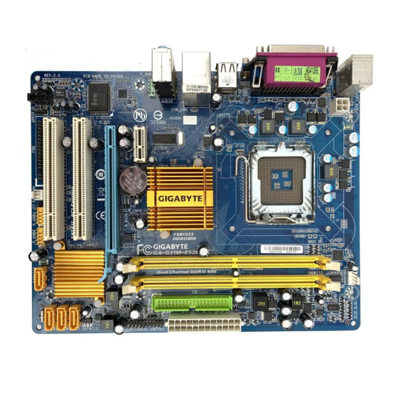 GIGABYTE GA-G31M-ES2L MANUAL DE USUARIO Descargar En PDF | ManualsLib