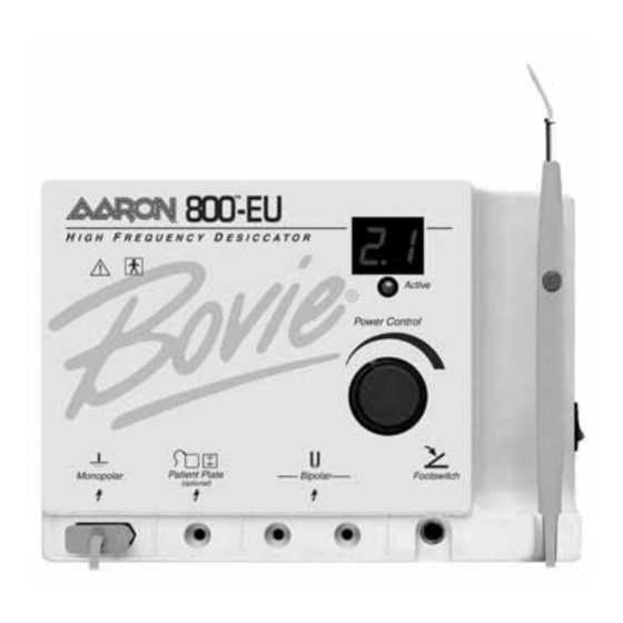 Bovie AARON 800 - EU Guia Del Usuario
