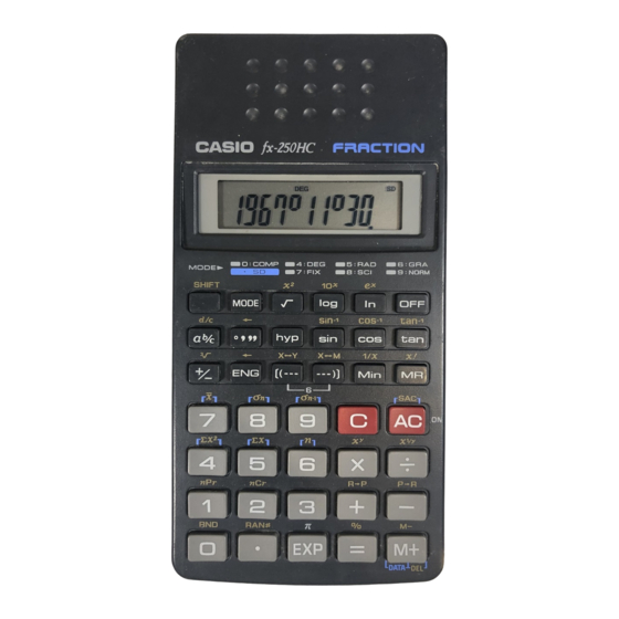 Casio fx-82SX Manuales