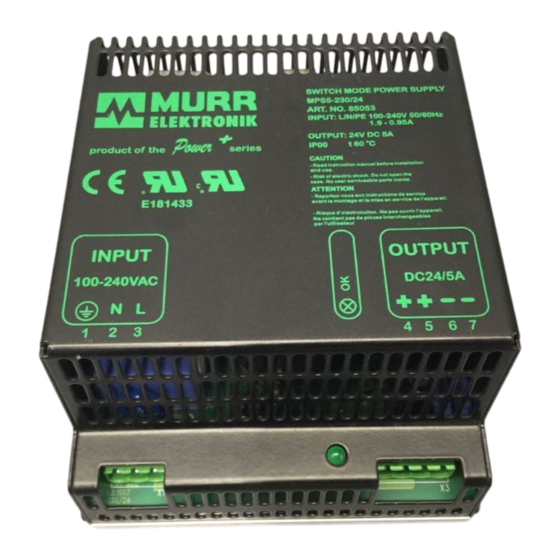 Murr Elektronik MPS5-230/24 Instrucciones De Montaje