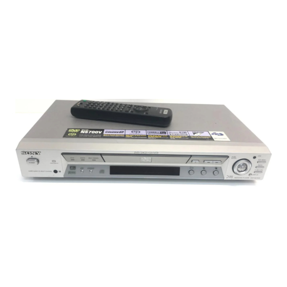 Sony DVP-NS700V Manual De Instrucciones