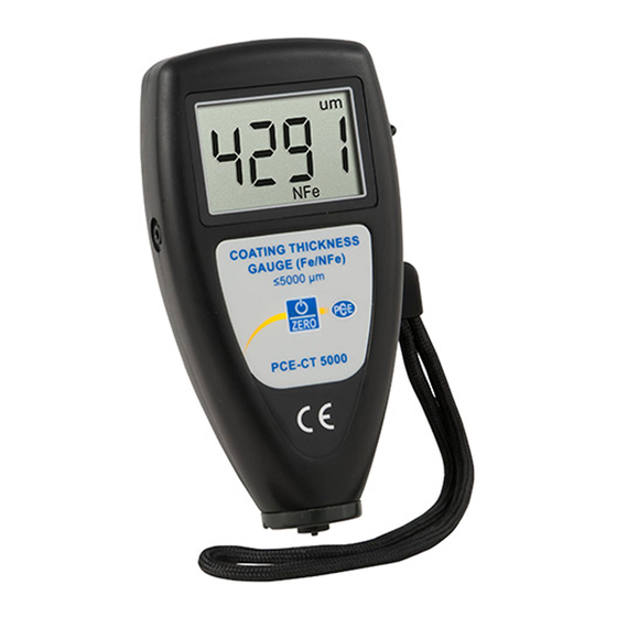 PCE Instruments PCE-CT 5000 Manual De Instrucciones