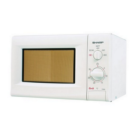 Sharp R-605 Manual De Instrucciones Y Recetario