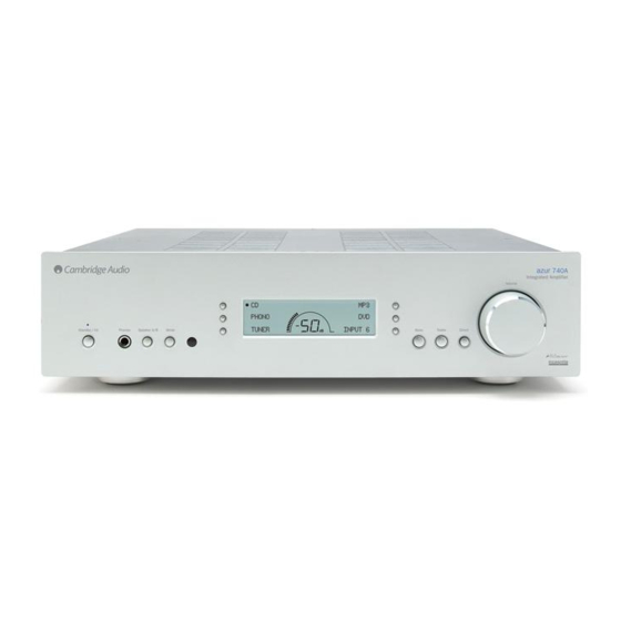 Cambridge Audio azur 740A Manual Del Usuario