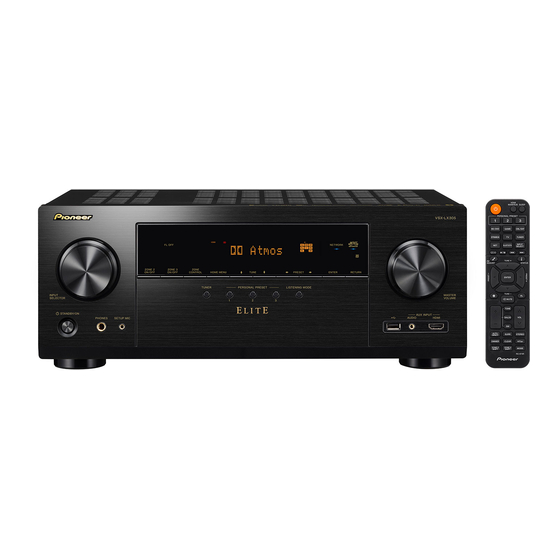 Pioneer ElitE VSX-LX305 Manual De Instrucciones