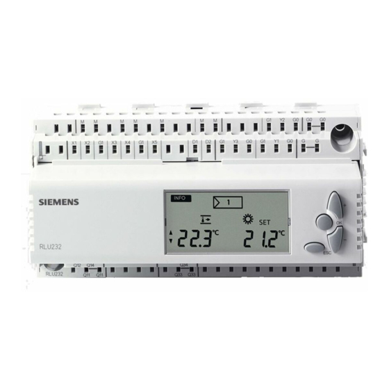 Siemens RLU2 Serie Instrucciones De Manejo