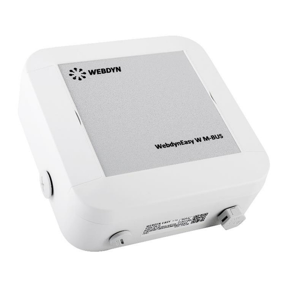 Webdyn WebdynEasy W M-Bus Manual Utilizador