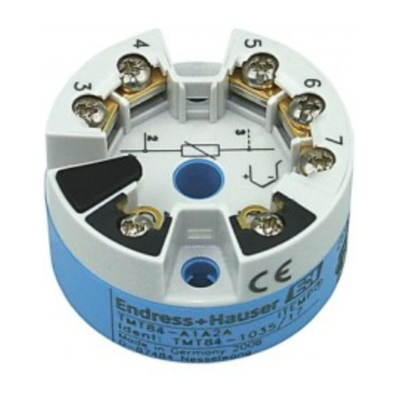 Endress+Hauser iTEMP TMT84 Manual De Instrucciones Abreviado
