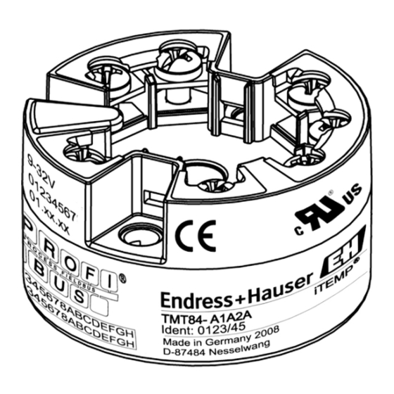 Endress+Hauser iTEMP TMT84 Manual De Instrucciones
