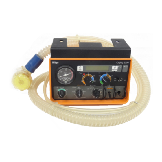 Dräger Oxylog 2000 Guia De Inicio Rapido