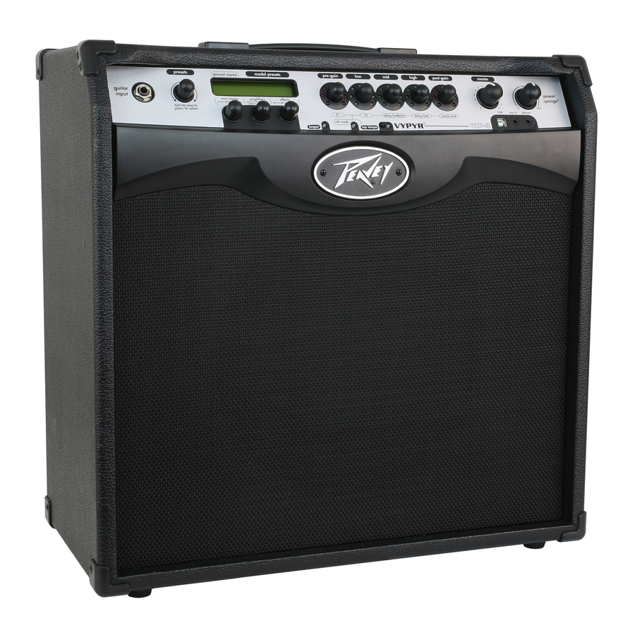 Peavey Vypyr VIP Serie Manual De Instrucciones