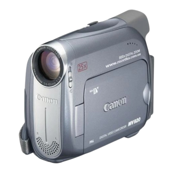 Canon MV920 Manual De Instrucciones