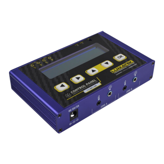 Lumatek CONTROL PANEL PLUS 2.0 Manual Del Usuario