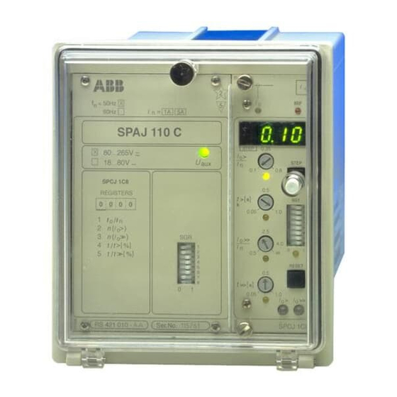 ABB SPAJ 110 C Manuales