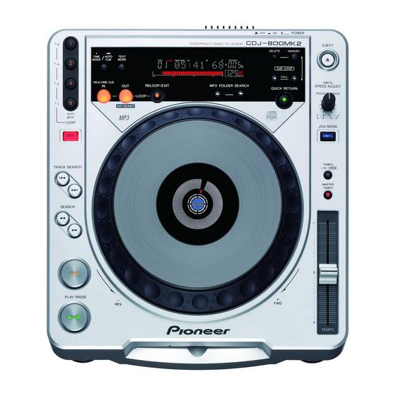 Pioneer CDJ-800MK2 Manuales