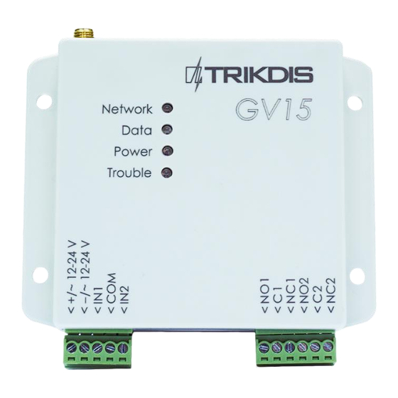 Trikdis GV15 Manual Del Usuario