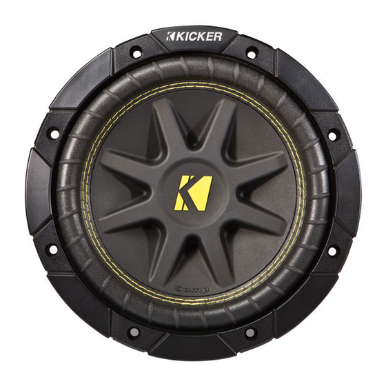 Kicker COMP8 Manuales