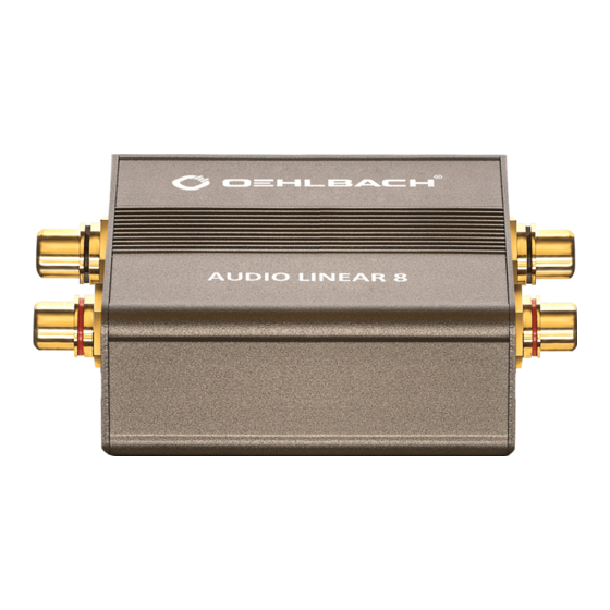 Oehlbach Performance AUDIO LINEAR 8 Manual Del Usuario