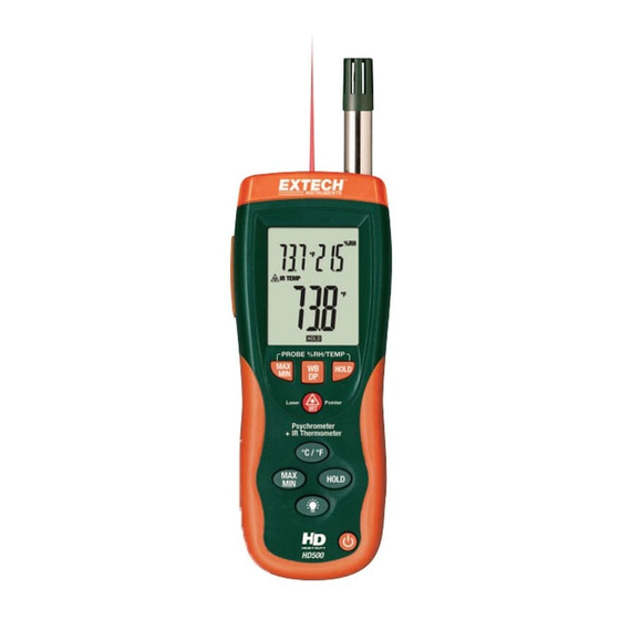 Extech Instruments HD500 Guia Del Usuario