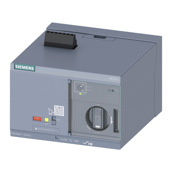 Siemens 3VA97 - 0HA10 Serie Instructivo