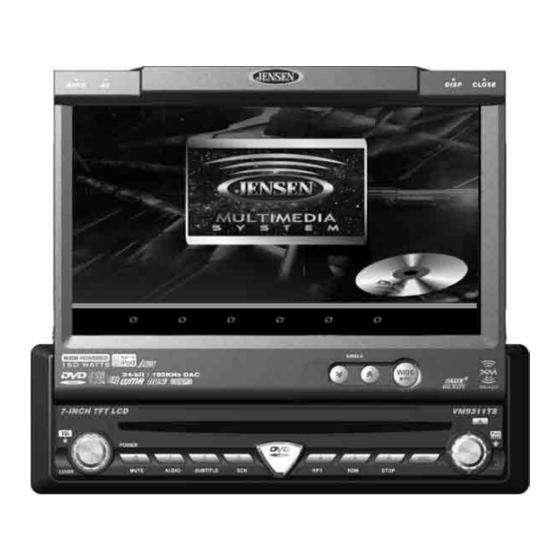 Jensen VM9311TS Manuales