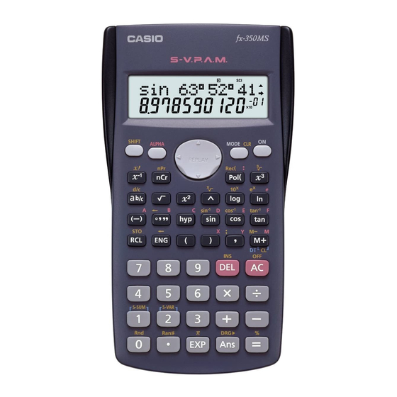 Casio Fx-350MS Instrucciones De Funcionamiento