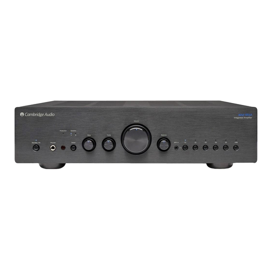 Cambridge Audio Azur 651A Manual Del Usuario
