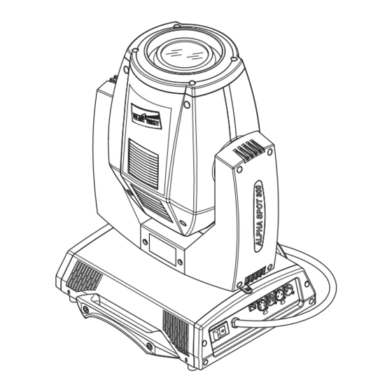 Clay Paky ALPHA SPOT 300 Manual De Instrucciones
