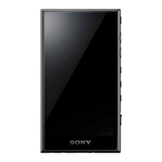 Sony NW-A100TPS Guia De Ayuda