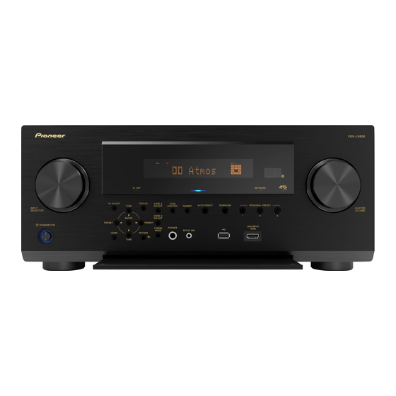 Pioneer ELITE VSX-LX805 Guía De Configuración Inicial