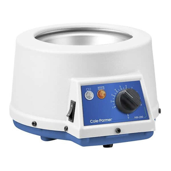 Cole-Parmer HM-200 Serie Manual De Instrucciones