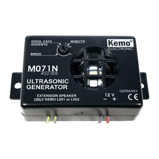 Kemo Electronic M071N Manual De Instrucciones