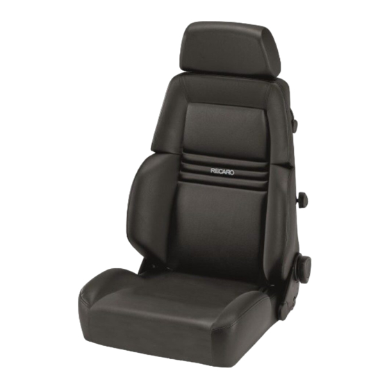 RECARO Expert S Manuales