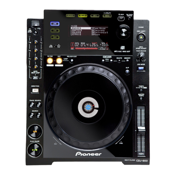 Pioneer CDJ-900 Manual De Instrucciones