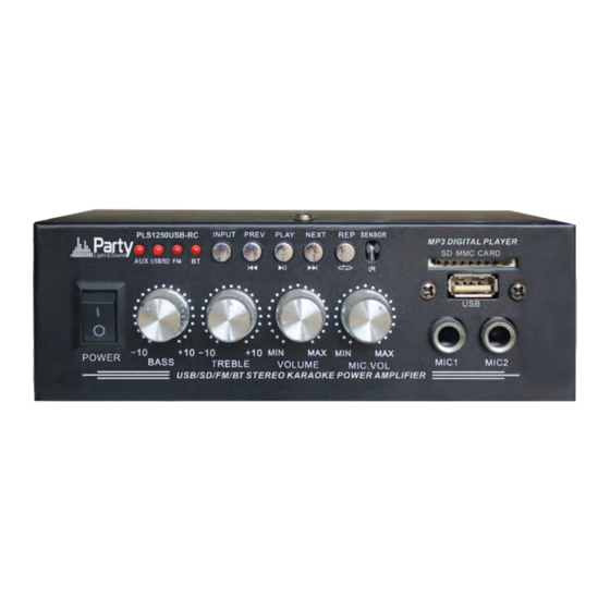 Party Light & Sound PLS1250USB-RC Manual De Instrucciones