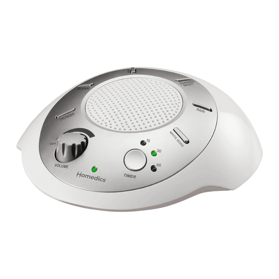 HoMedics SoundSpa SS-2000 Manual De Instrucciones