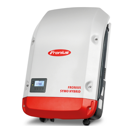 Fronius Symo Hybrid Manual De Instrucciones