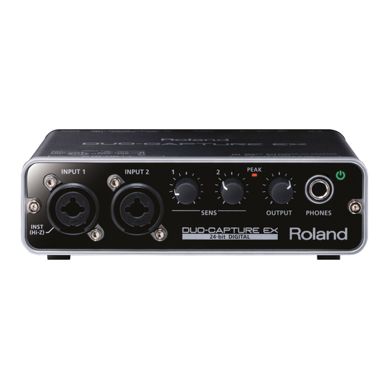 Roland DUO-CAPTURE EX Manuales