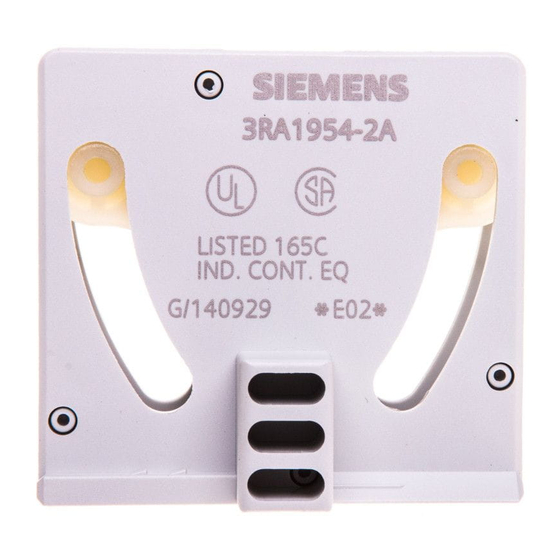 Siemens SIRIUS 3RA1954-2A Instructivo