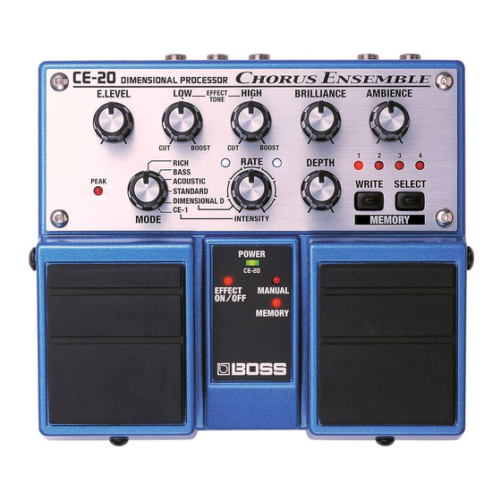 Boss CHORUS ENSEMBLE CE-20 Manuales