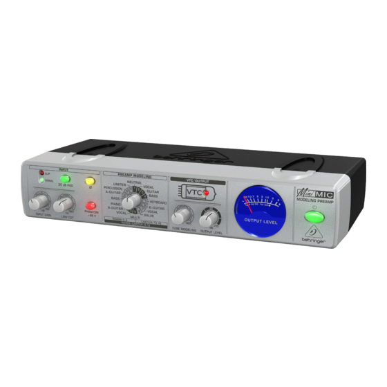 Behringer MINIMIC MIC800 Manual De Uso