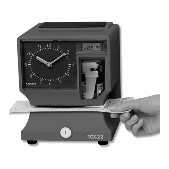 Amano TCX-22 Operación Manual