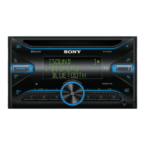 Sony WX-XB100BT Instrucciones De Funcionamiento