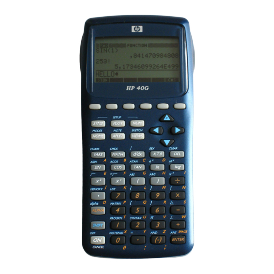 HP 40G Manual Del Usuario